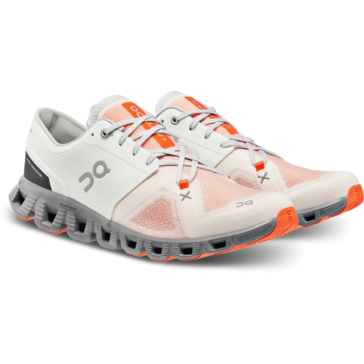 On Running On Cloud X 3 Running Shoe - Ivory & Alloy 3 On Running On Cloud X 3 Running Shoe - Ivory & Alloy