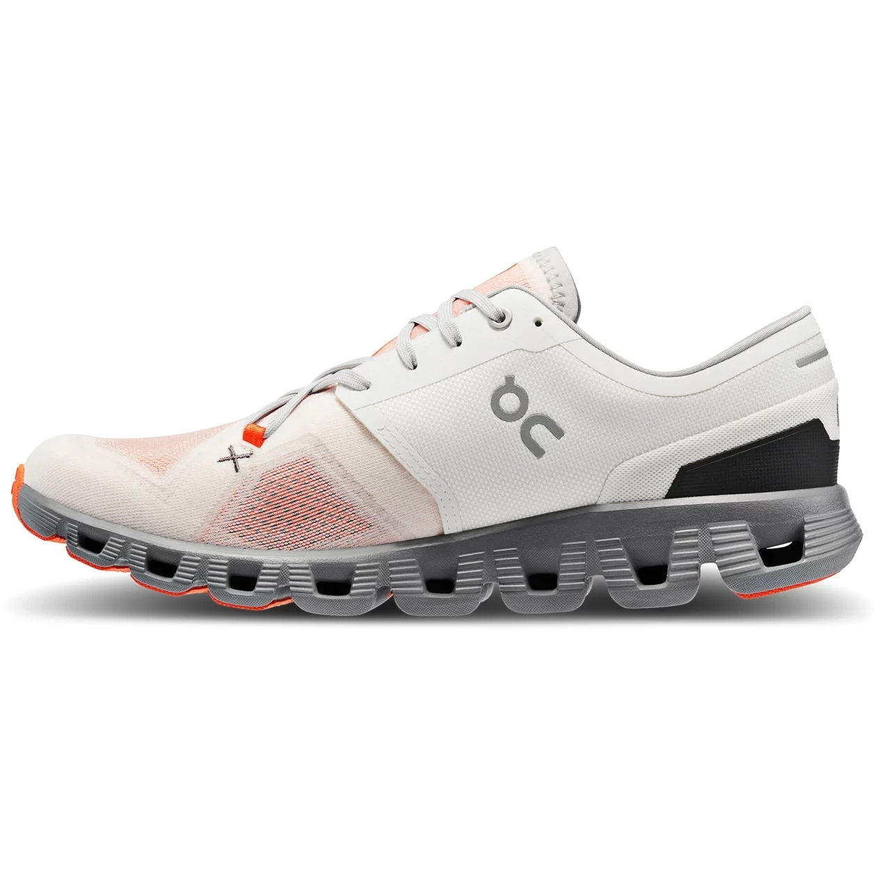 On Running On Cloud X 3 Running Shoe - Ivory & Alloy 5 On Running On Cloud X 3 Running Shoe - Ivory & Alloy - Image 3