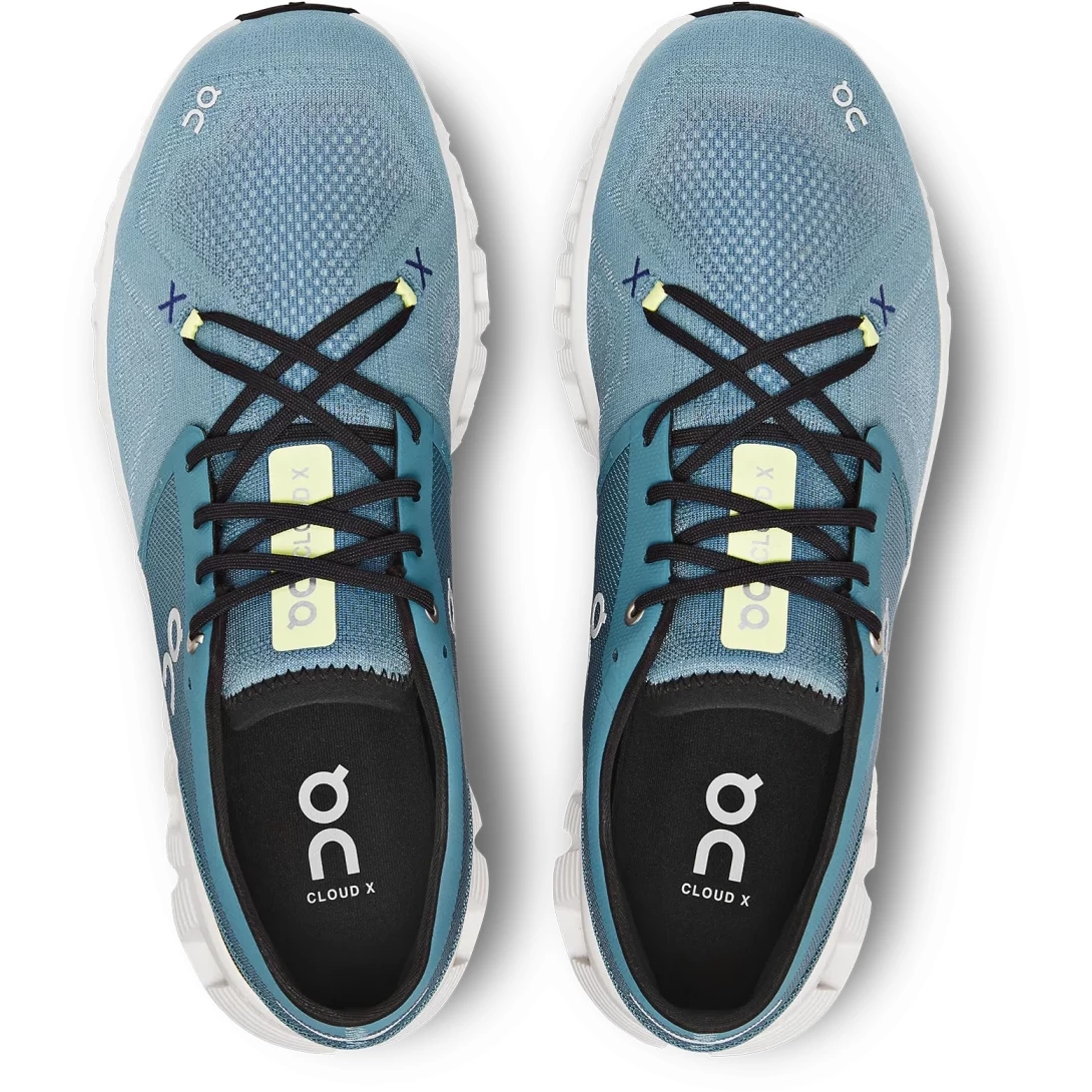 On Running On Cloud X 3 Running Shoe - Pewter & White 4 On Running On Cloud X 3 Running Shoe - Pewter & White - Image 2