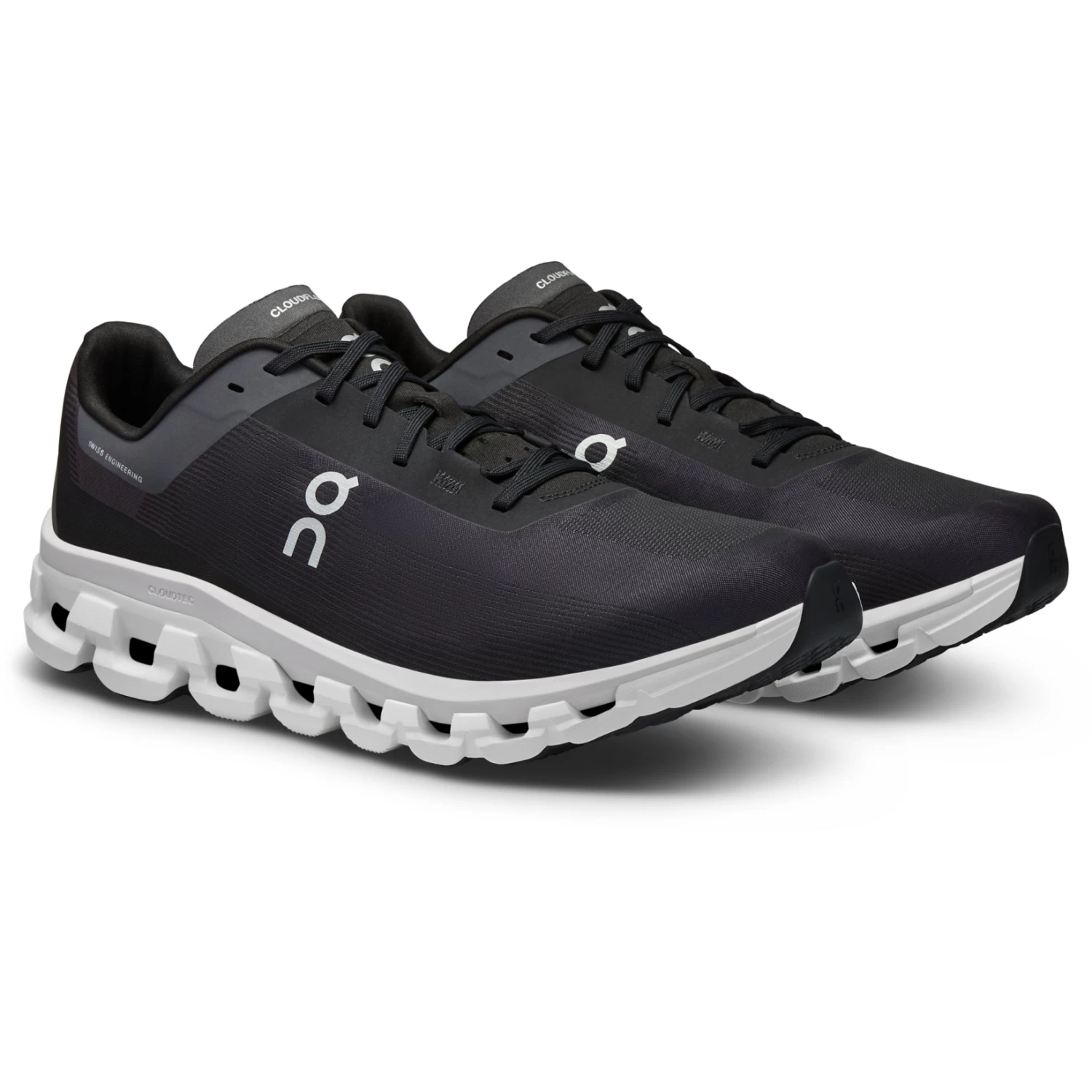 On Running On Cloudflow 4 Running Shoe Men - Black & White 3 On Running On Cloudflow 4 Running Shoe Men - Black & White