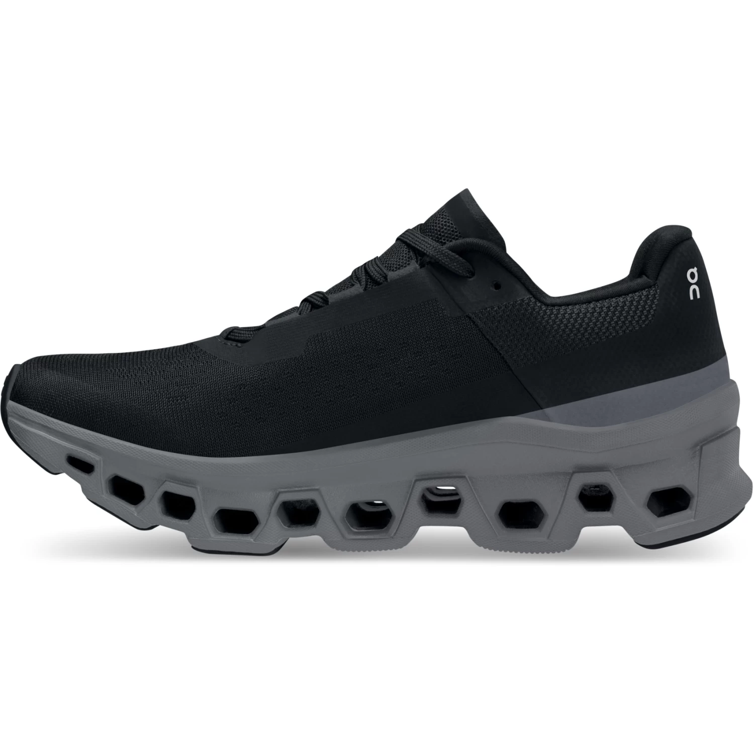 On Running On Cloudmonster Women's Running Shoes - Black & Magnet 6 On Running On Cloudmonster Women's Running Shoes - Black & Magnet - Image 4