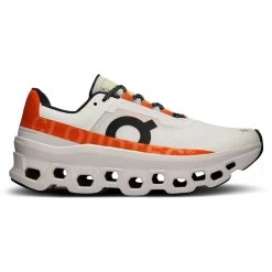 On Running On Cloudmonster Women's Running Shoes - Undyed-White & Flame -On Running on cloudmonster women running shoe undyed white flame 2 1531430