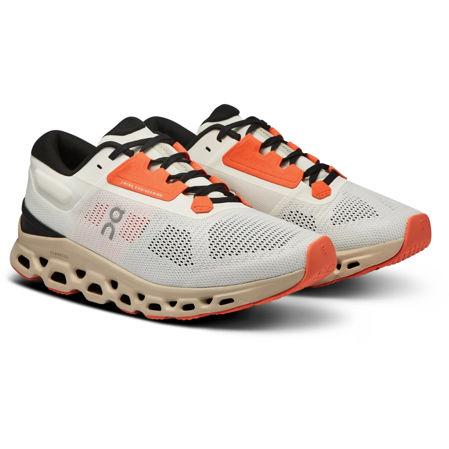 On Running On Cloudstratus 3 Women Running Shoe - Undyed-White & Sand 3 On Running On Cloudstratus 3 Women Running Shoe - Undyed-White & Sand