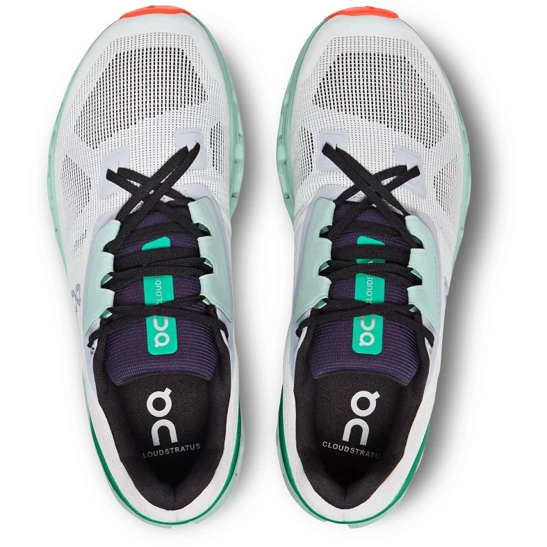 On Running On Cloudstratus Running Shoe - Undyed-White & Creek 6 On Running On Cloudstratus Running Shoe - Undyed-White & Creek - Image 4