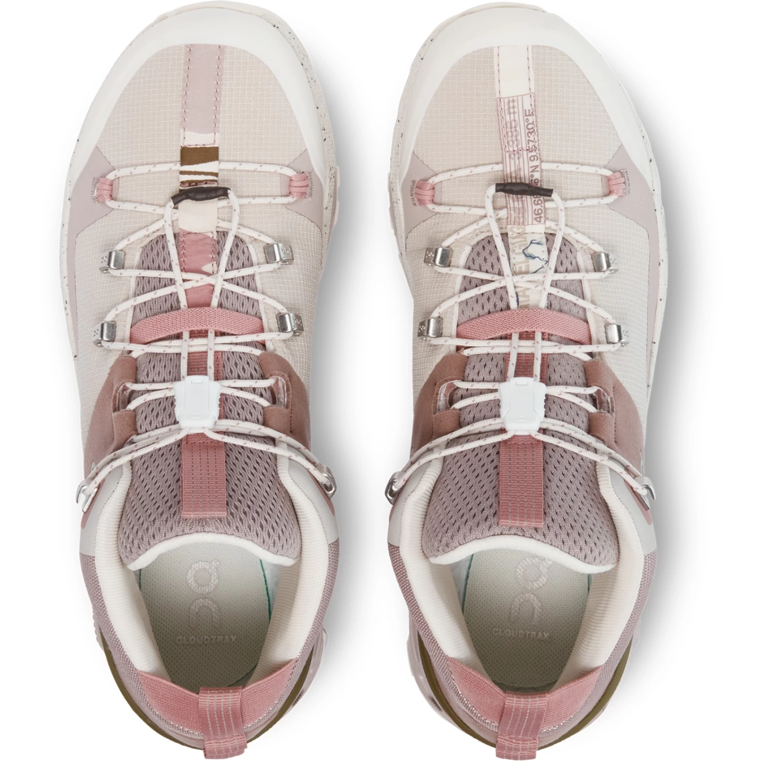 On Running On Cloudtrax Women Hiking Shoe - Rose & Ivory 5 On Running On Cloudtrax Women Hiking Shoe - Rose & Ivory - Image 3