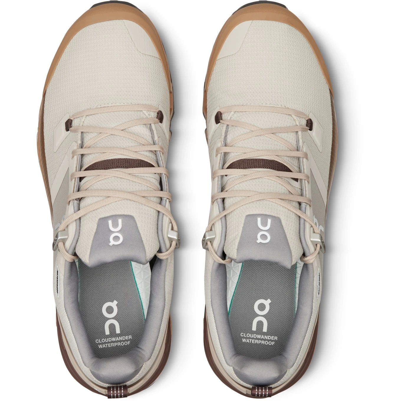 On Running On Cloudwander Waterproof Hiking Shoe - Pearl & Root 7 On Running On Cloudwander Waterproof Hiking Shoe - Pearl & Root - Image 5